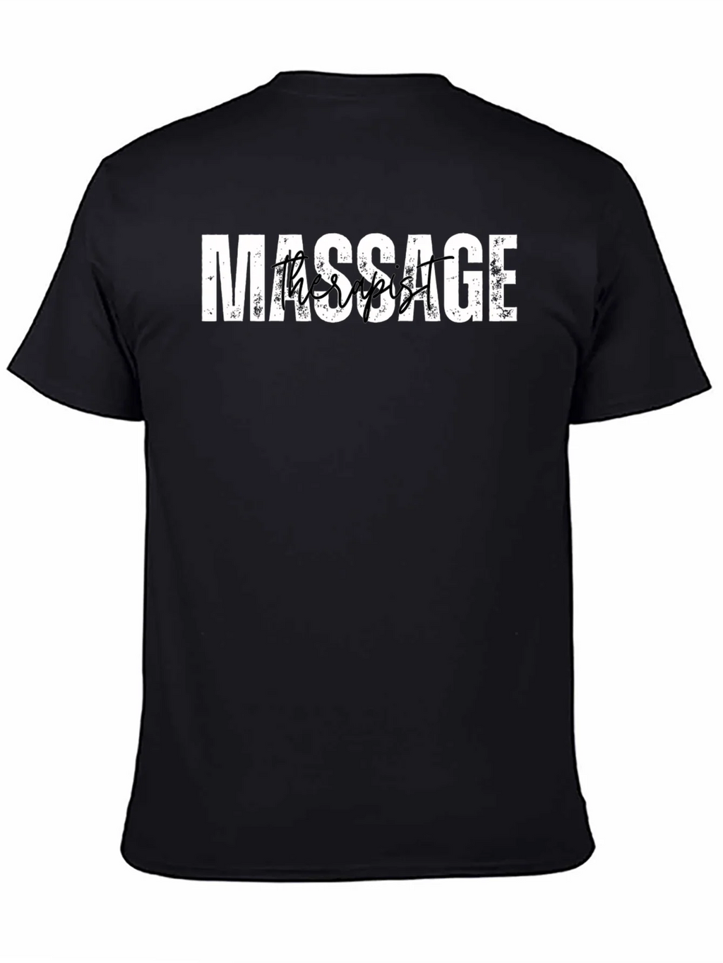 Massage Therapist Graphic Tee - Black Cotton Blend Shirt product image 4