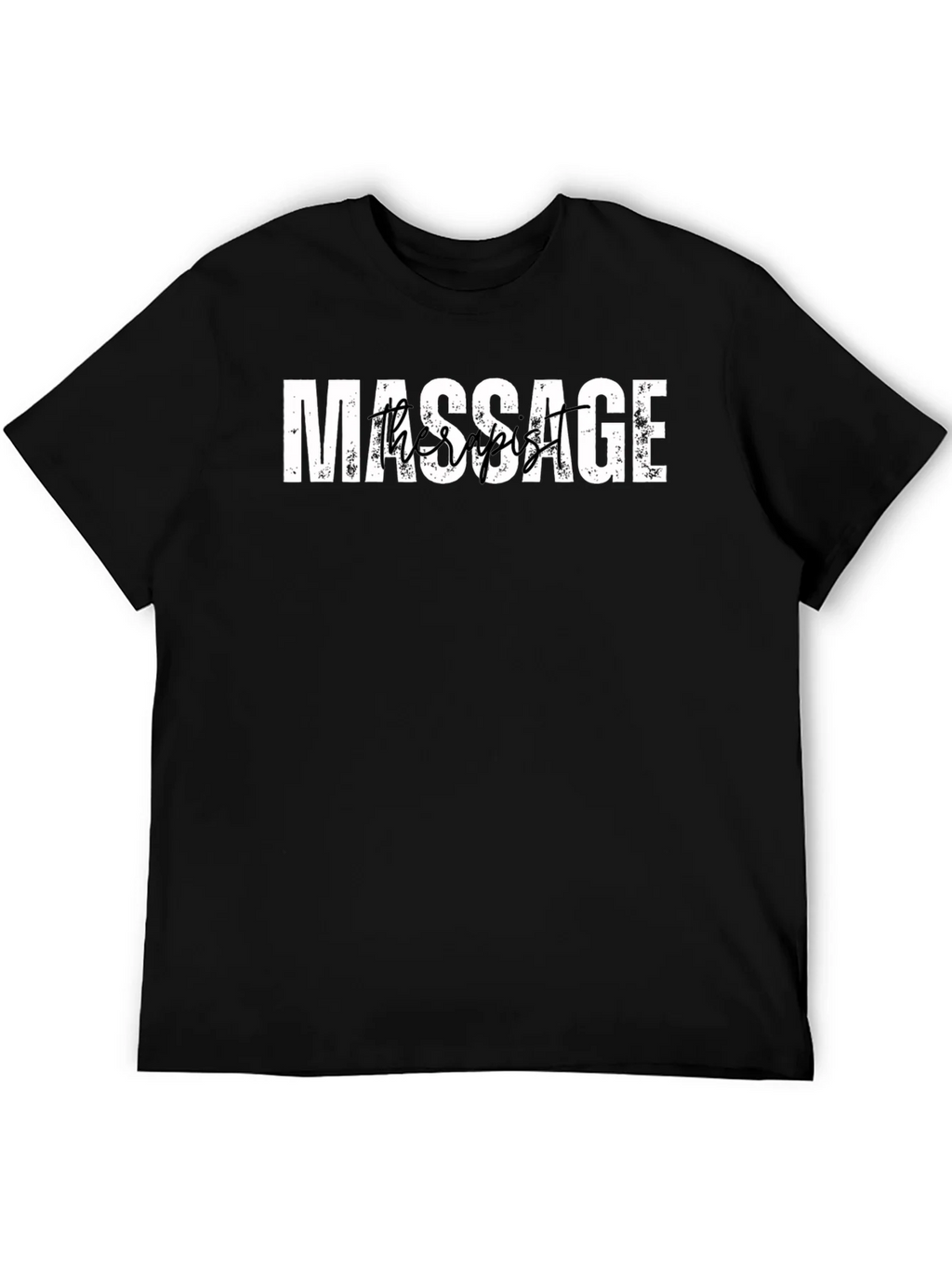 Massage Therapist Graphic Tee - Black Cotton Blend Shirt product image 5