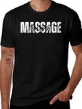 Massage Therapist Graphic Tee - Black Cotton Blend Shirt product image 1