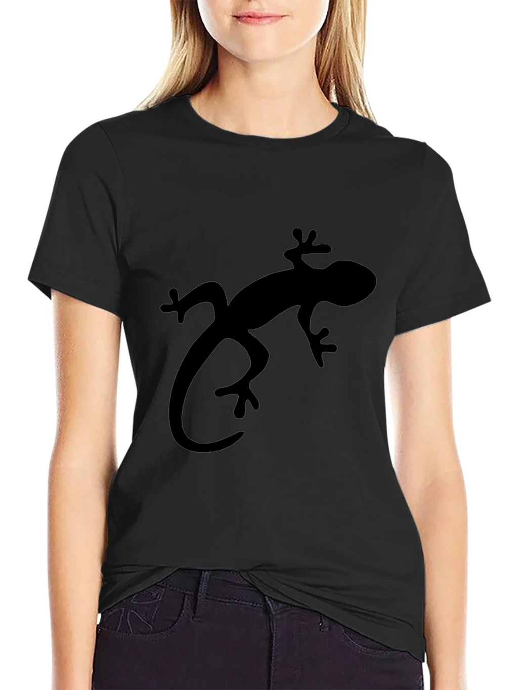 Lizard Graphic Black T-Shirt - Casual Style product image 2