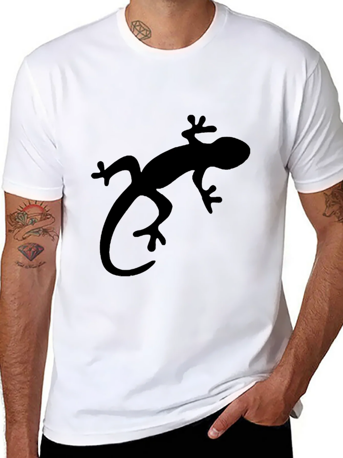 Lizard Graphic Black T-Shirt - Casual Style product image 7