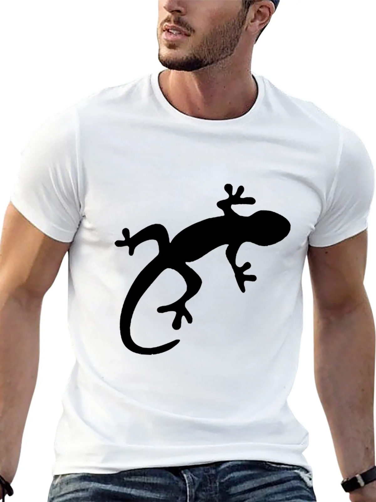 Lizard Graphic Black T-Shirt - Casual Style product image 12