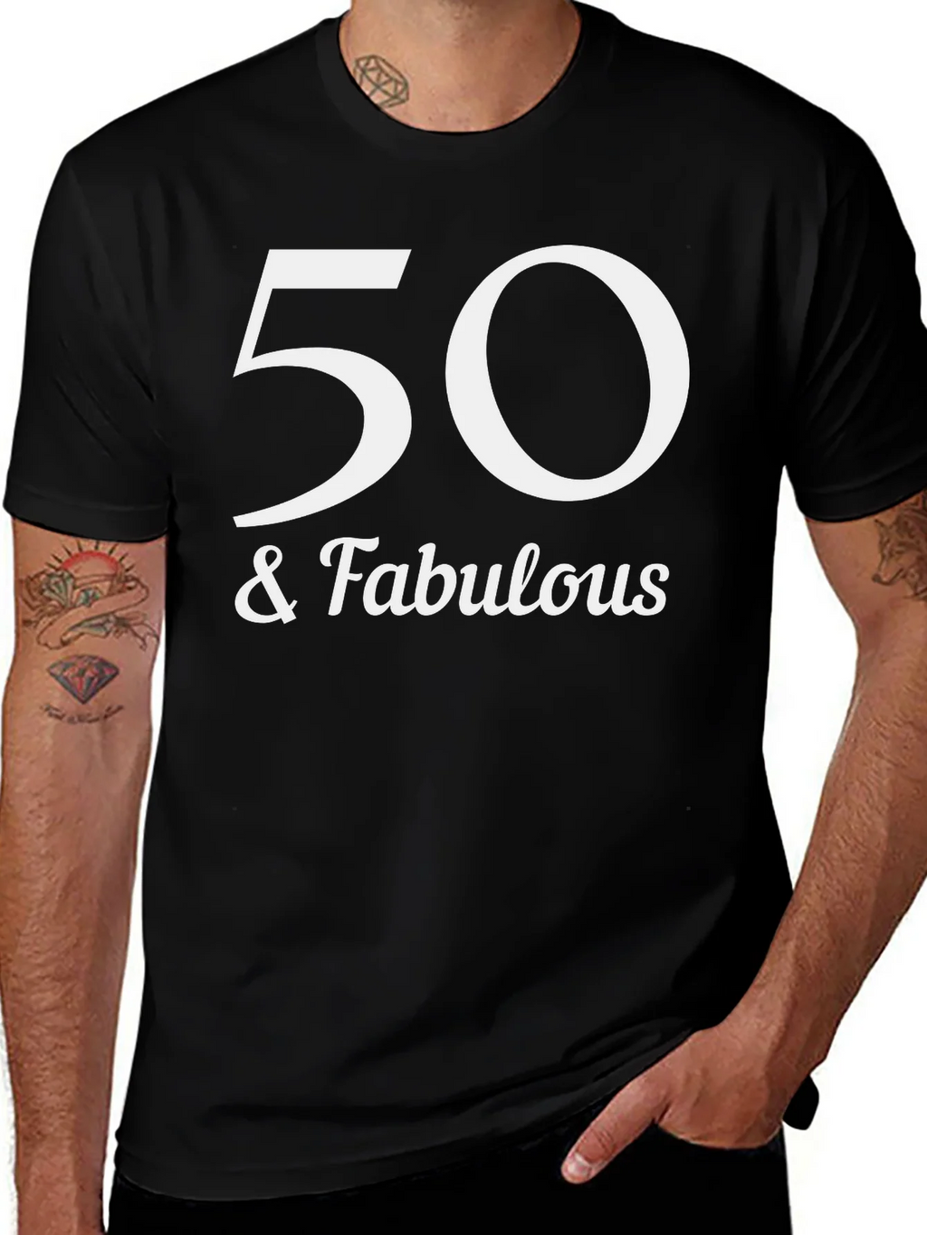 50 & Fabulous Graphic Tee - Birthday Celebration Shirt product image 1
