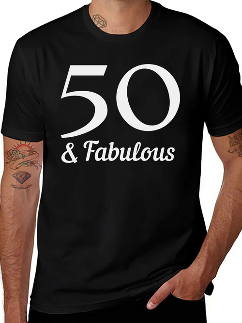 50 & Fabulous Graphic Tee - Birthday Celebration Shirt product image 1