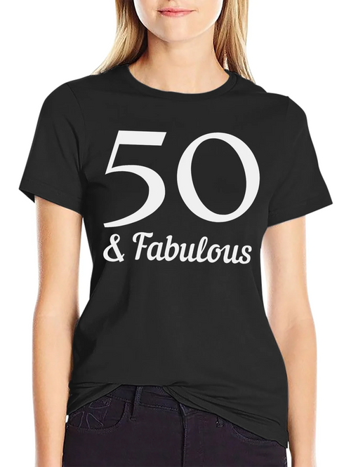 50 & Fabulous Graphic Tee - Birthday Celebration Shirt product image 2