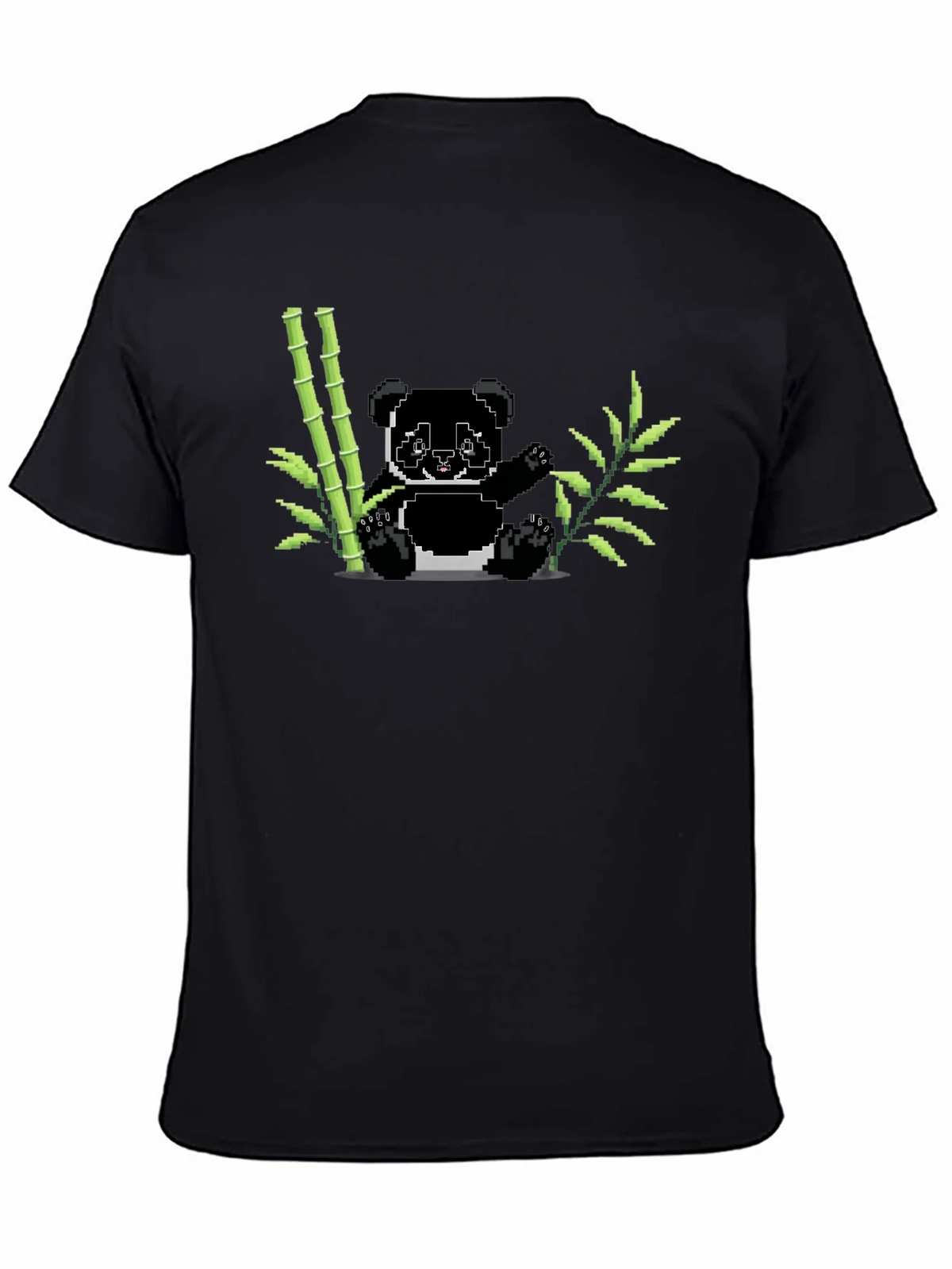 Pixel Panda Bamboo Graphic Tee - Black product image 4