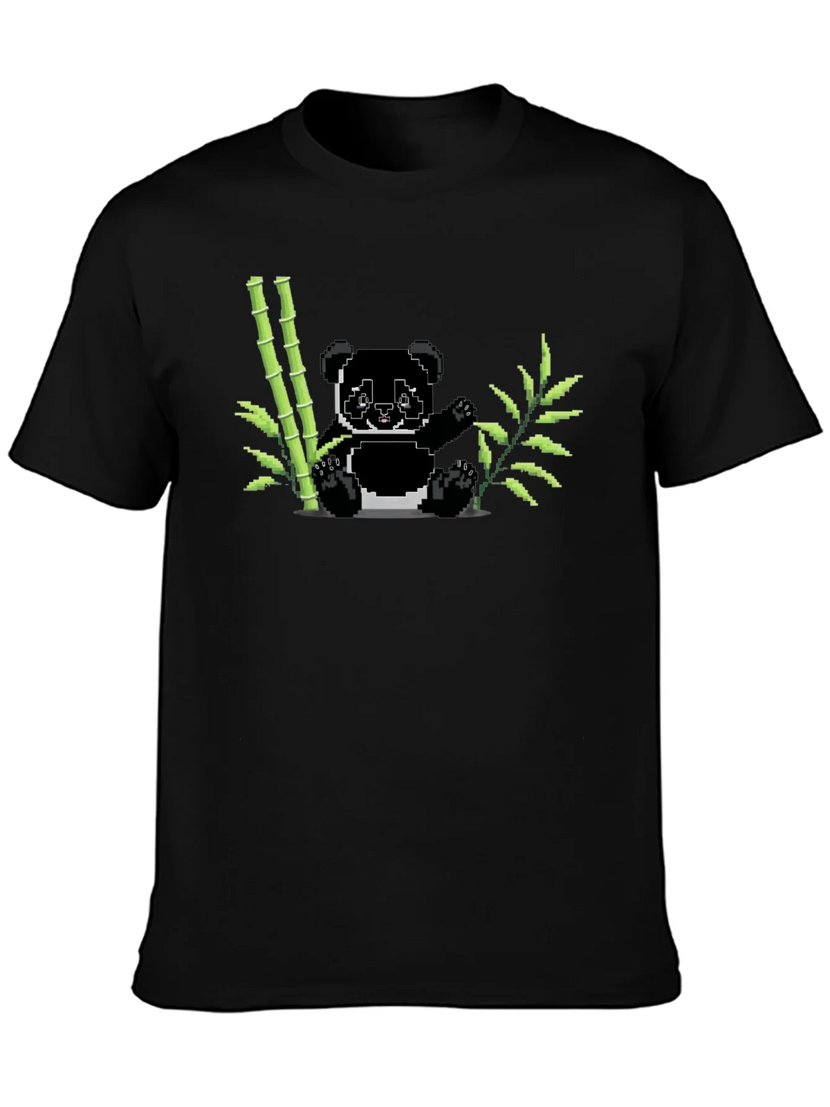 Pixel Panda Bamboo Graphic Tee - Black product image 3