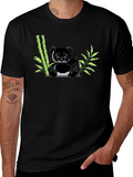 Pixel Panda Bamboo Graphic Tee - Black product image 1