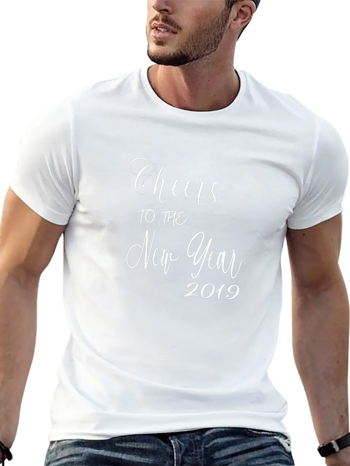 Cheers to the New Year 2019 Black T-Shirt product image 10