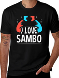 I Love Sambo T-Shirt - Wrestling Sport Tee product image 1
