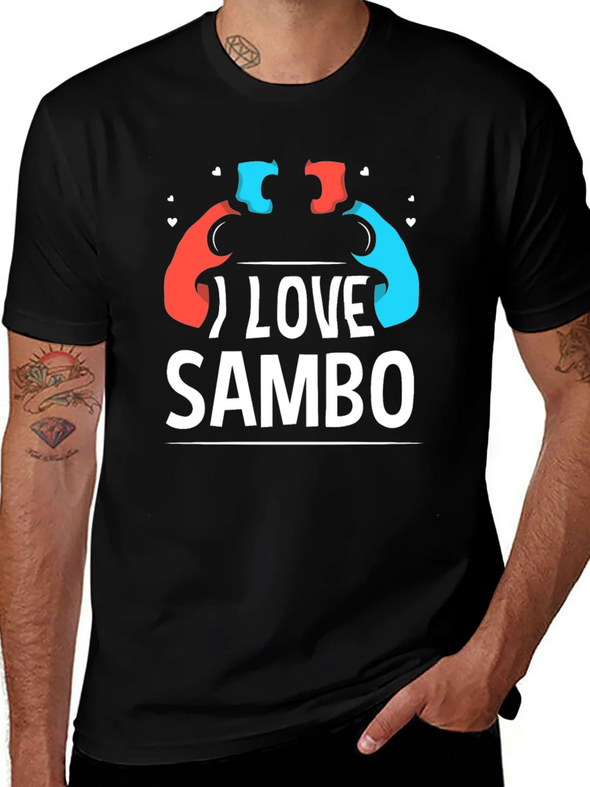 I Love Sambo T-Shirt - Wrestling Sport Tee product image 1