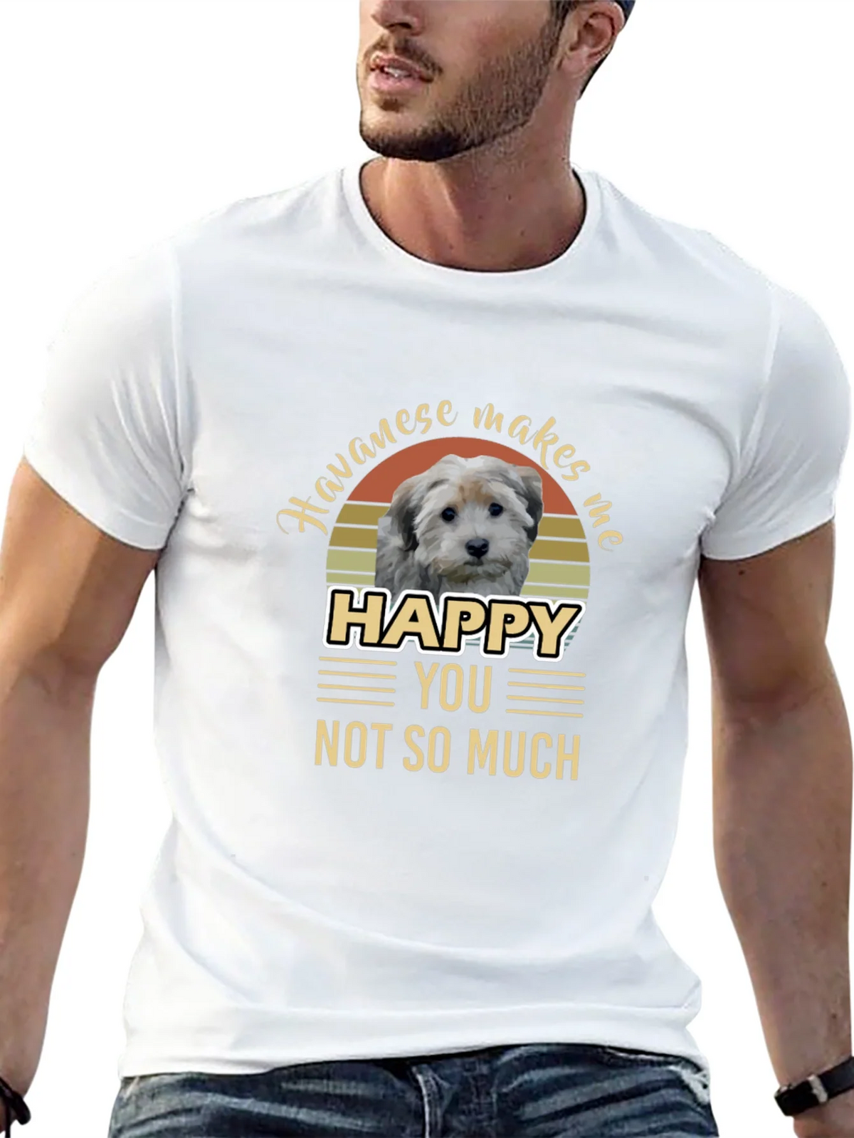 Havanese Makes Me Happy T-Shirt product image 12