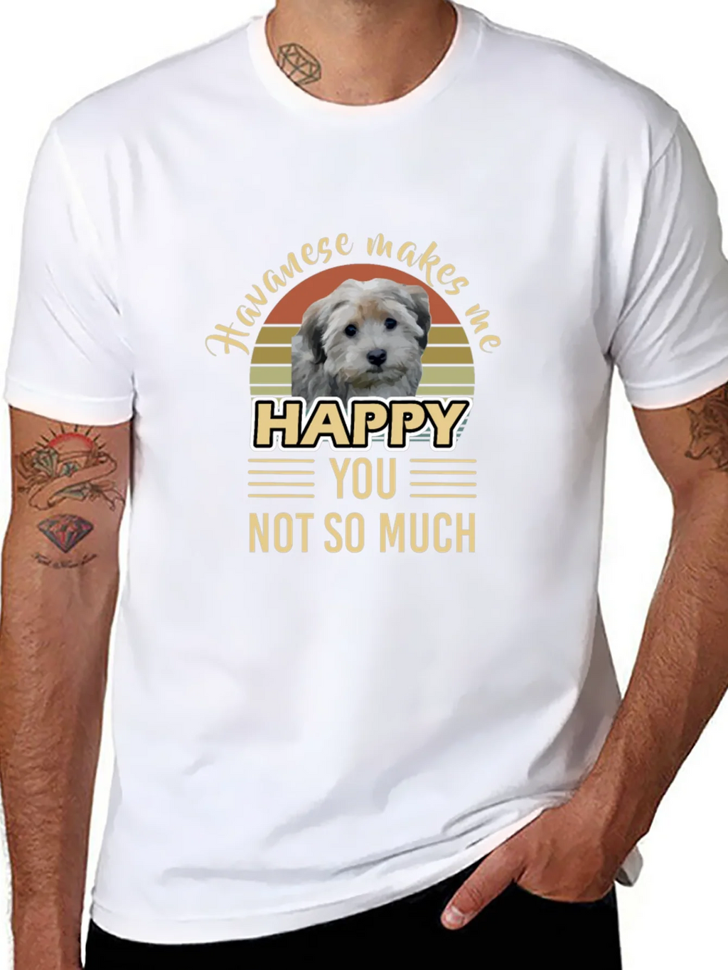 Havanese Makes Me Happy T-Shirt product image 7