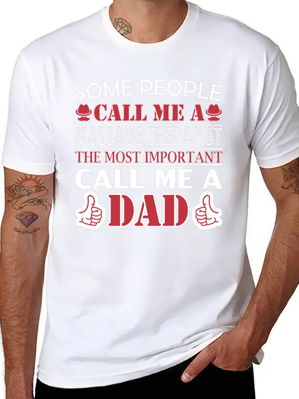 Massage Therapist Dad T-Shirt - Gift for Fathers product image 7