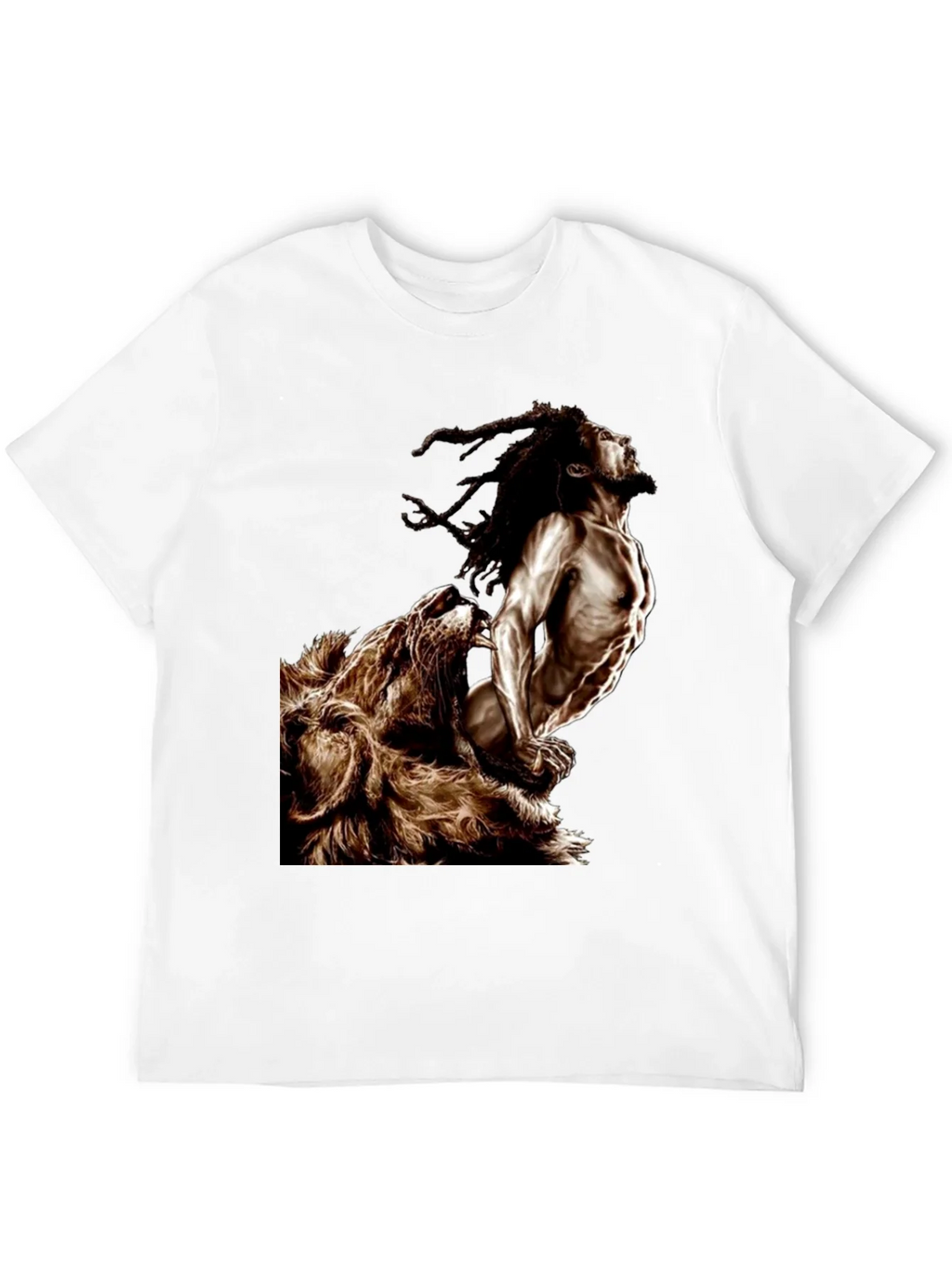 Lion & Rasta Graphic T-Shirt - Mens Black Tee product image 7