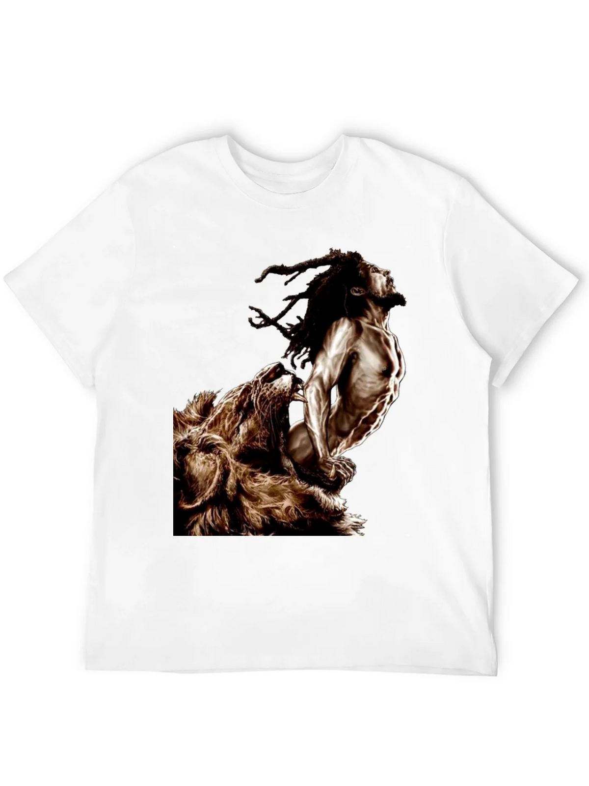 Lion & Rasta Graphic T-Shirt - Mens Black Tee product image 7