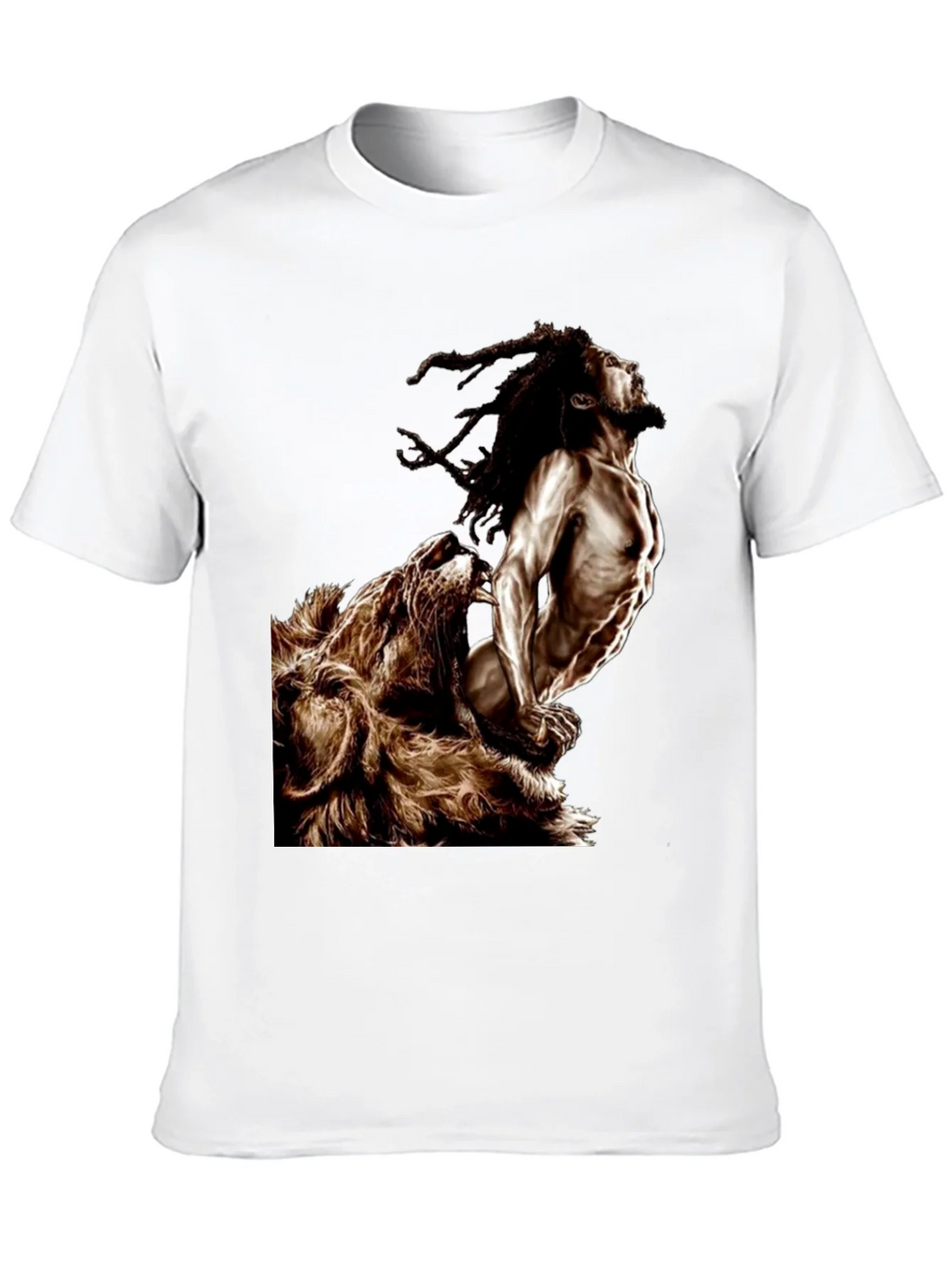 Lion & Rasta Graphic T-Shirt - Mens Black Tee product image 5