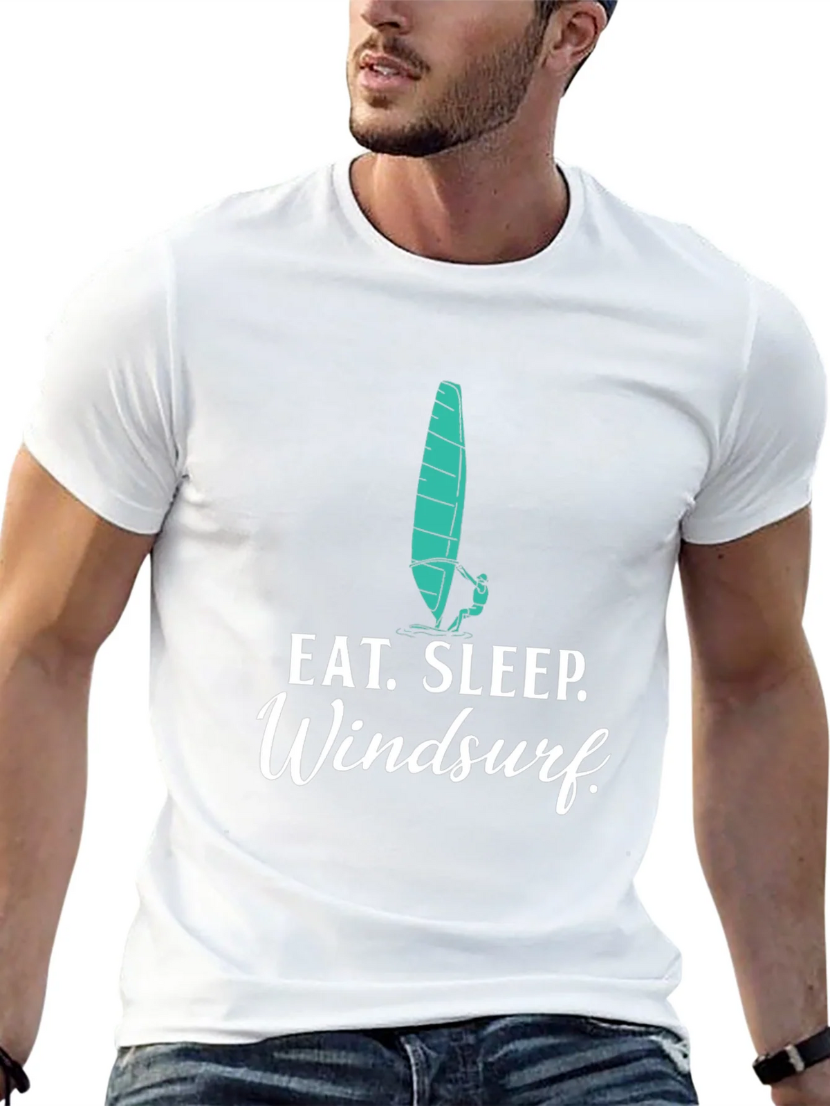 Eat. Sleep. Windsurf. Black Graphic Tee product image 12