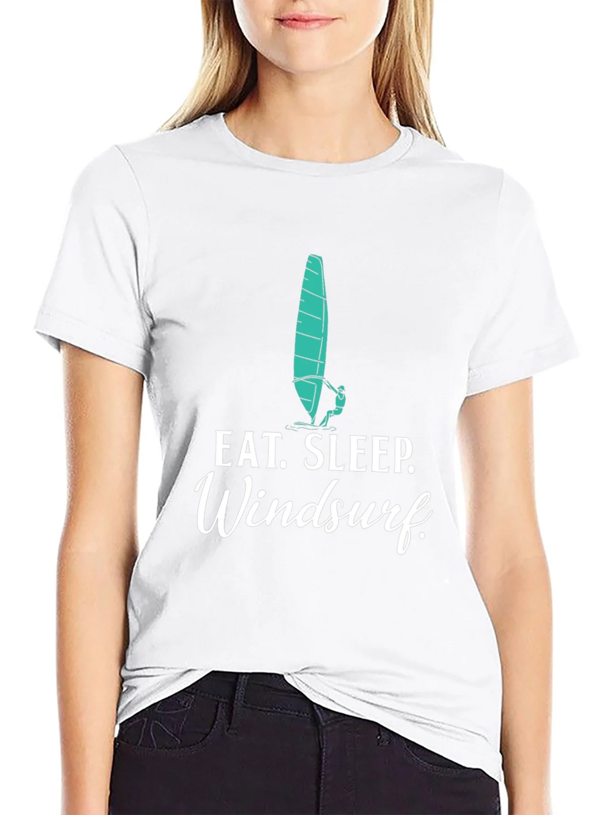 Eat. Sleep. Windsurf. Black Graphic Tee product image 8