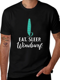 Eat. Sleep. Windsurf. Black Graphic Tee product image 1
