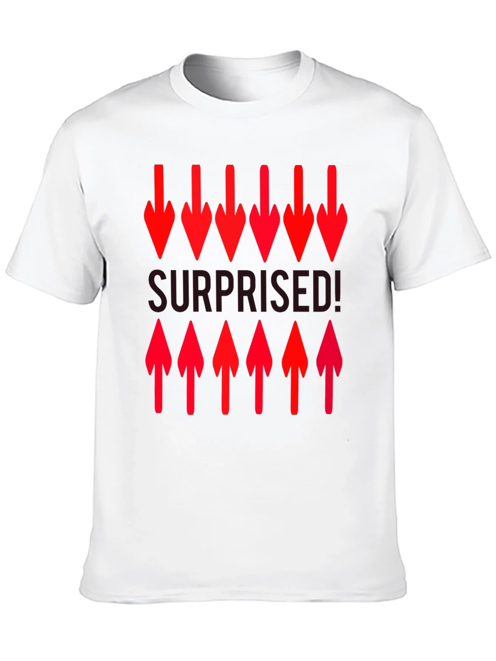 Surprised! Graphic Print Crew Neck T-Shirt product image 8