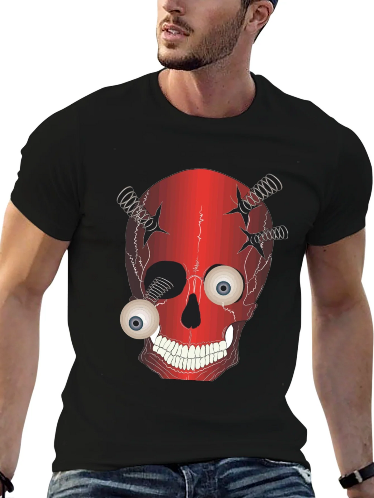 Creepy Skull T-Shirt - Eyeball Design product image 6