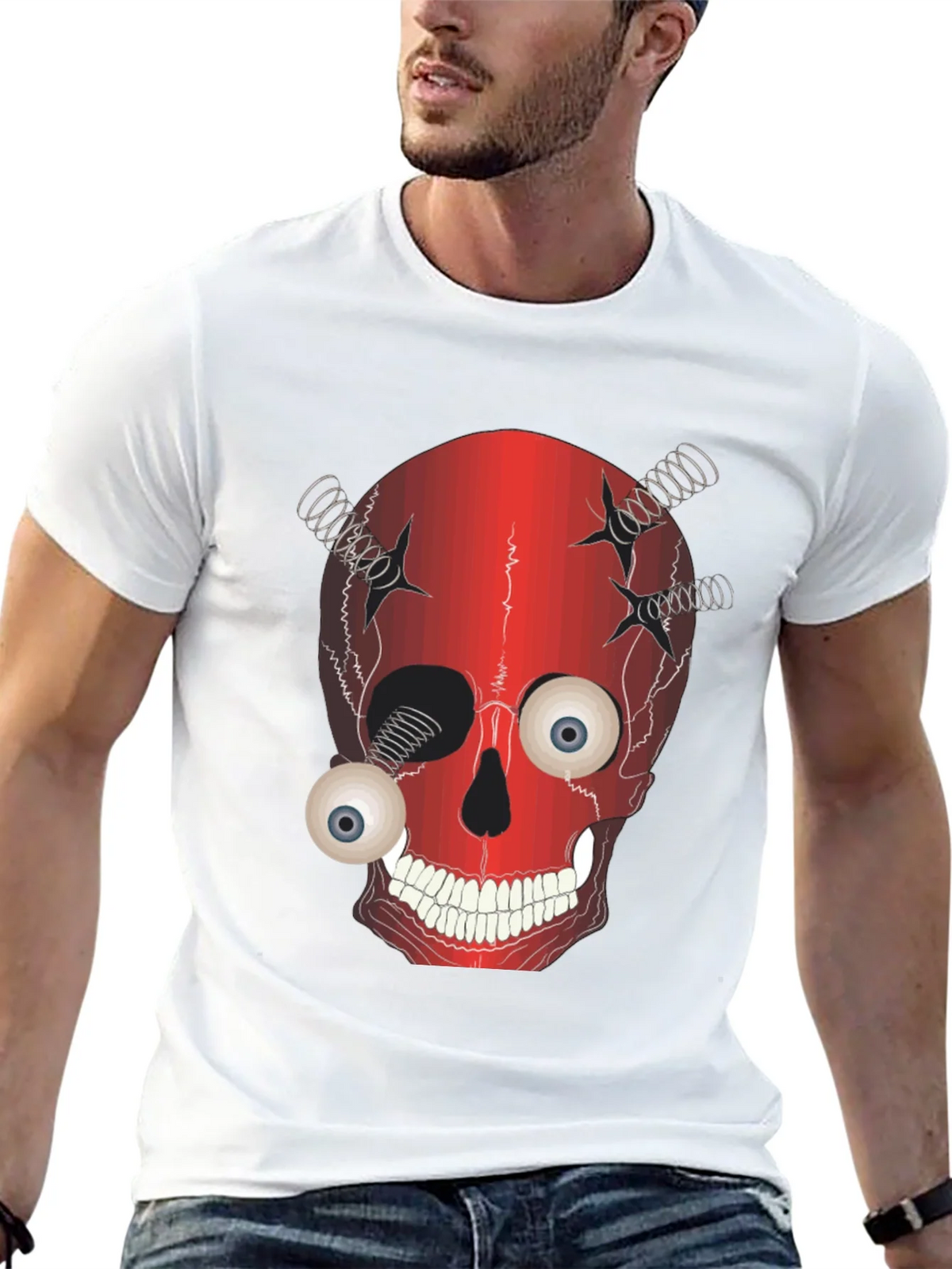 Creepy Skull T-Shirt - Eyeball Design product image 12