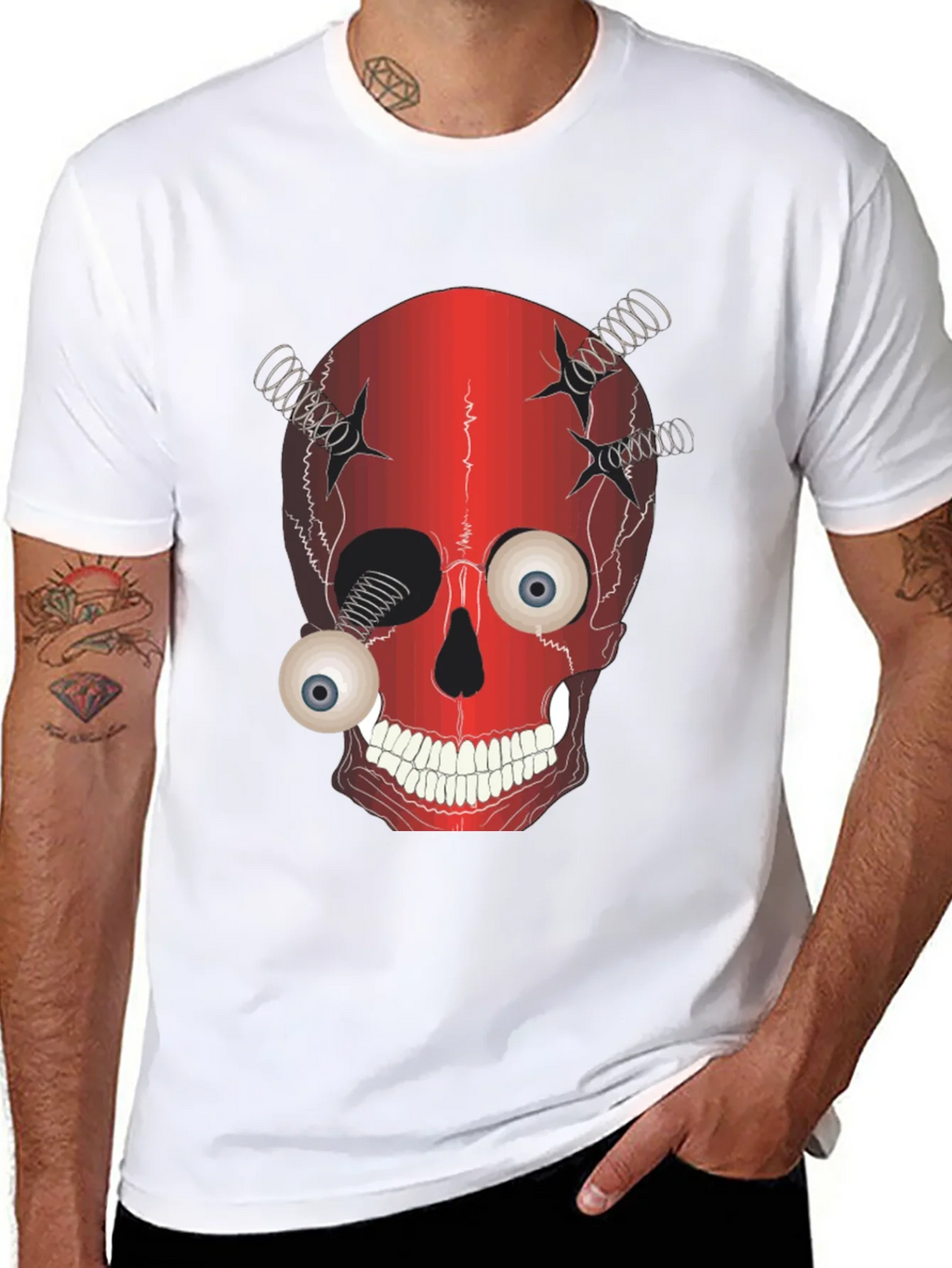 Creepy Skull T-Shirt - Eyeball Design product image 7