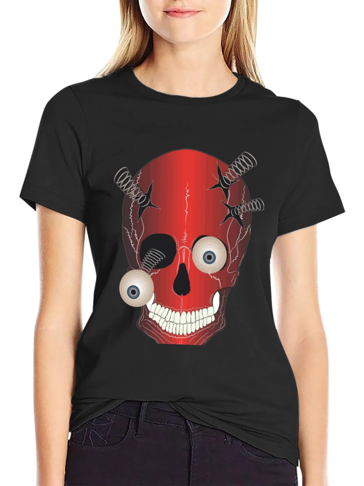 Creepy Skull T-Shirt - Eyeball Design product image 2