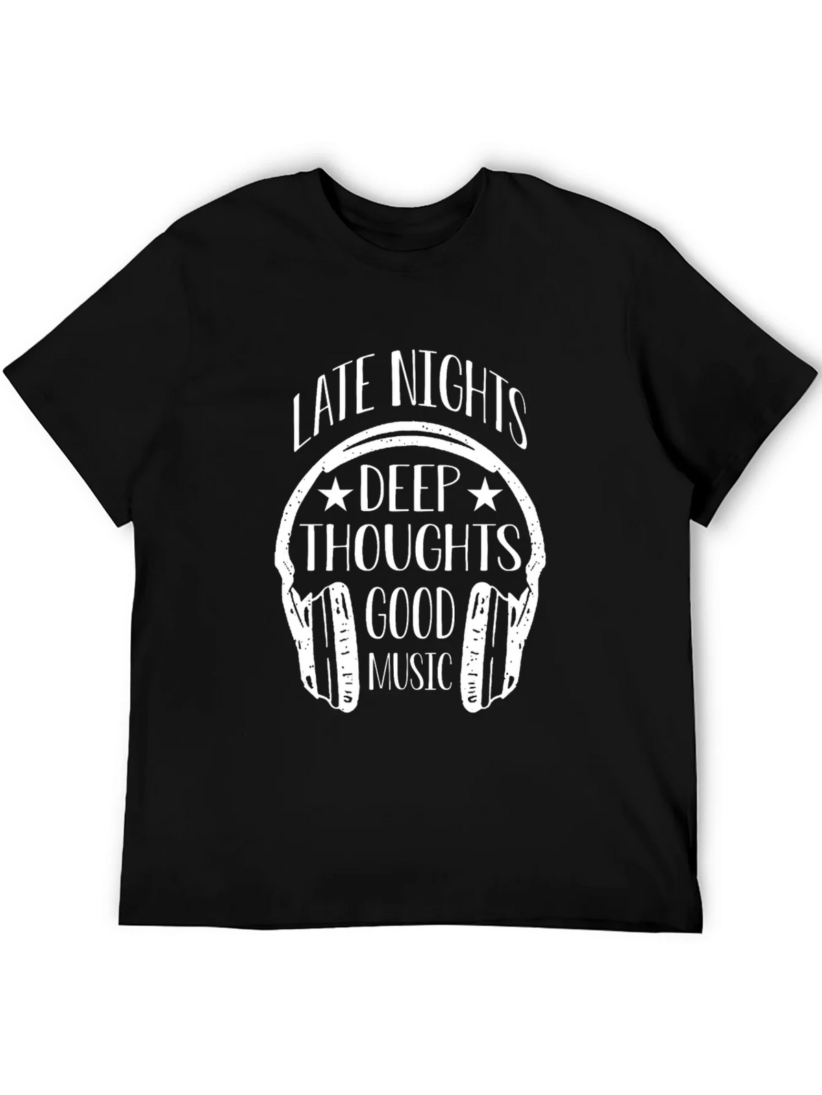 Late Nights Deep Thoughts Music Graphic T-Shirt product image 5