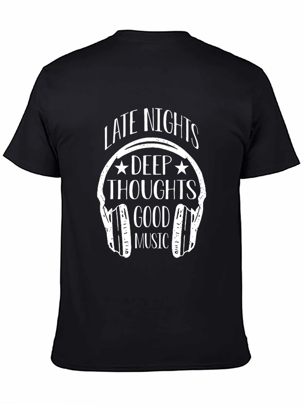Late Nights Deep Thoughts Music Graphic T-Shirt product image 4