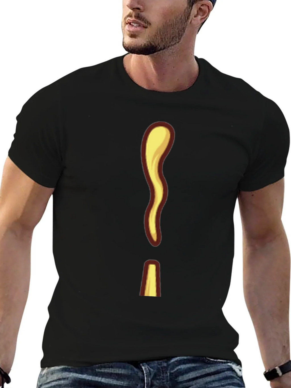 Unique Cartoon Exclamation Mark Graphic Tee product image 4