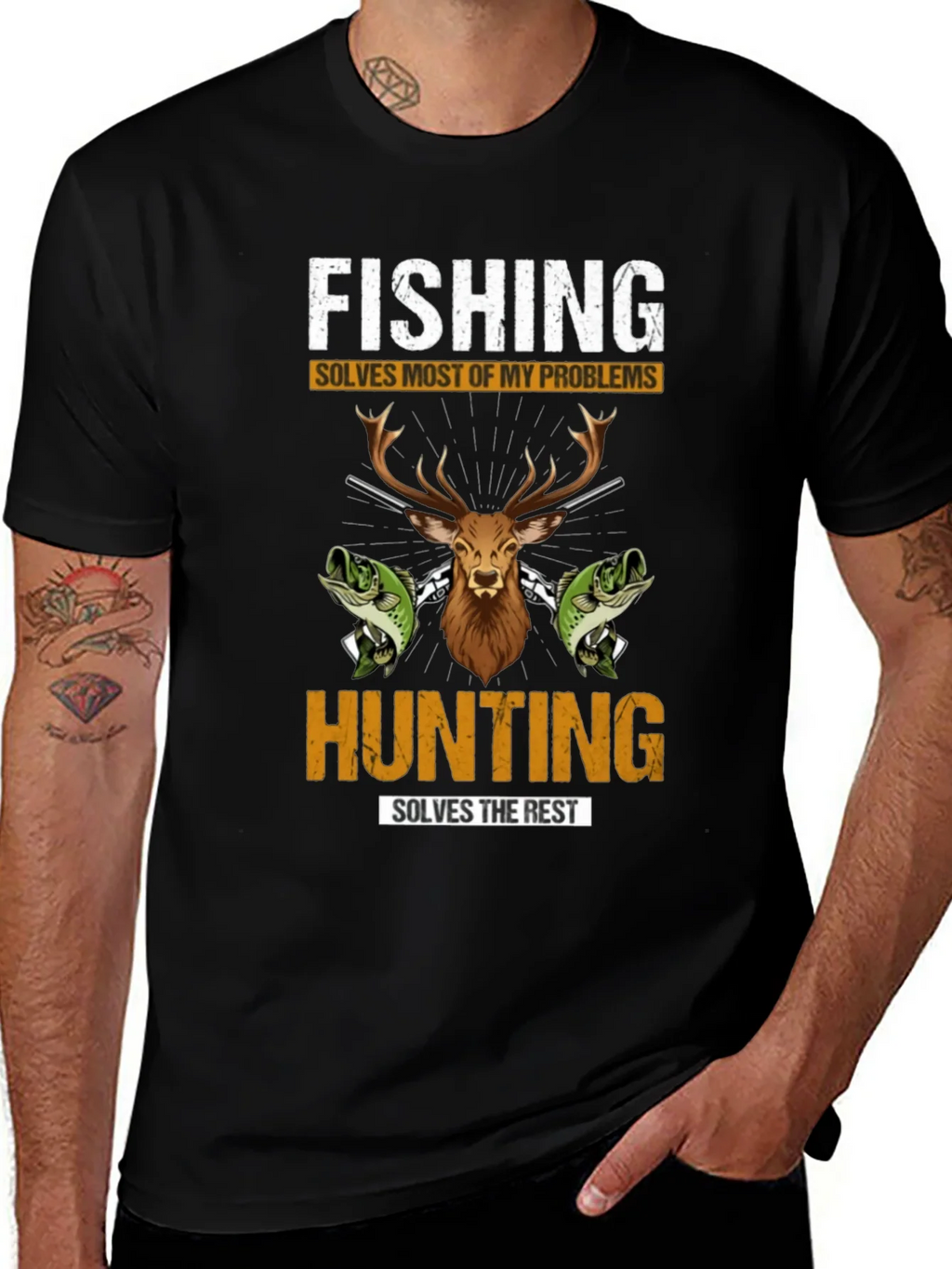 Fishing Hunting Graphic T-Shirt product image 1