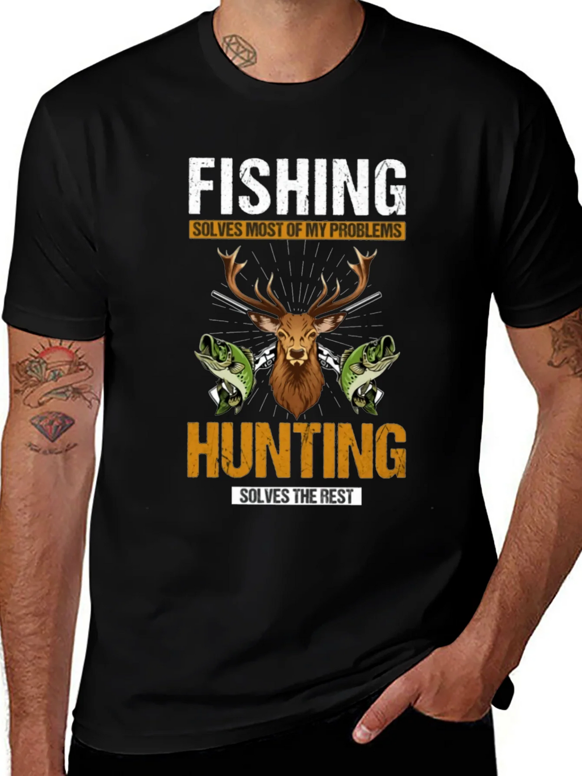 Fishing Hunting Graphic T-Shirt product image 1