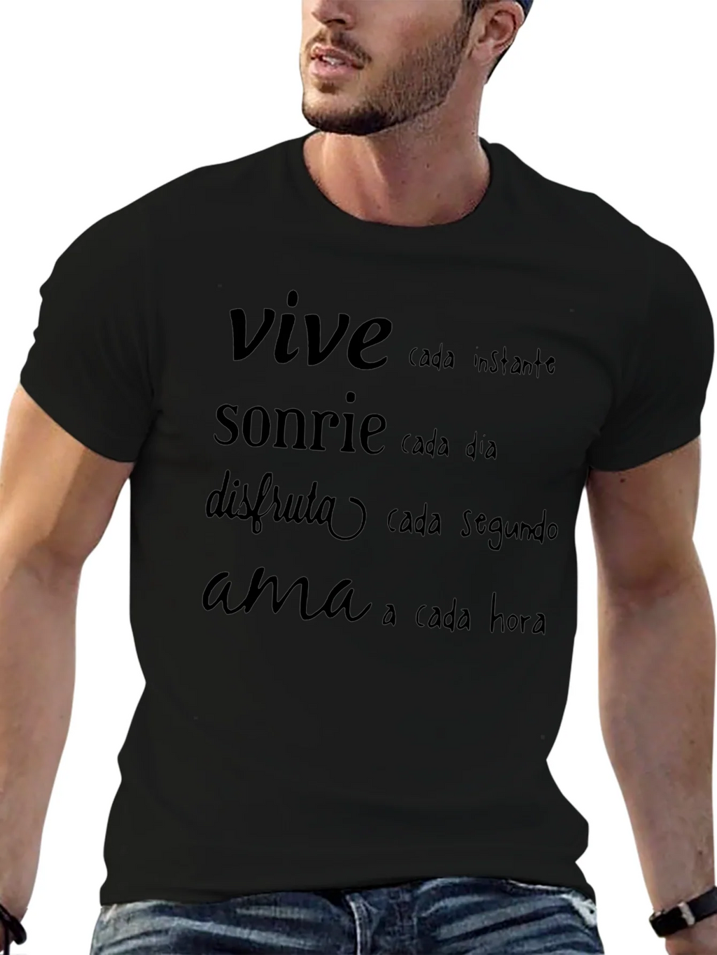Inspirational Spanish Quote T-Shirt - Live Laugh Love product image 6