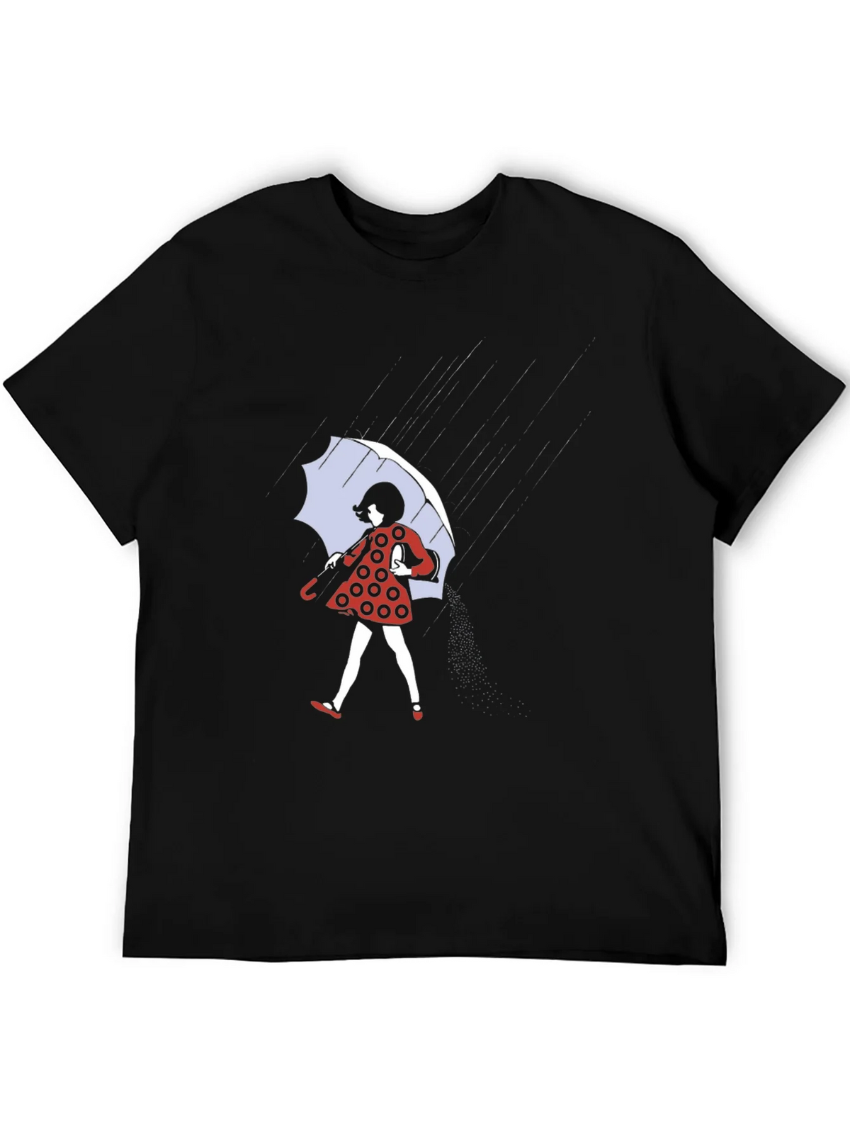 Rainy Day T-Shirt: Polka Dot Dress & Umbrella product image 5