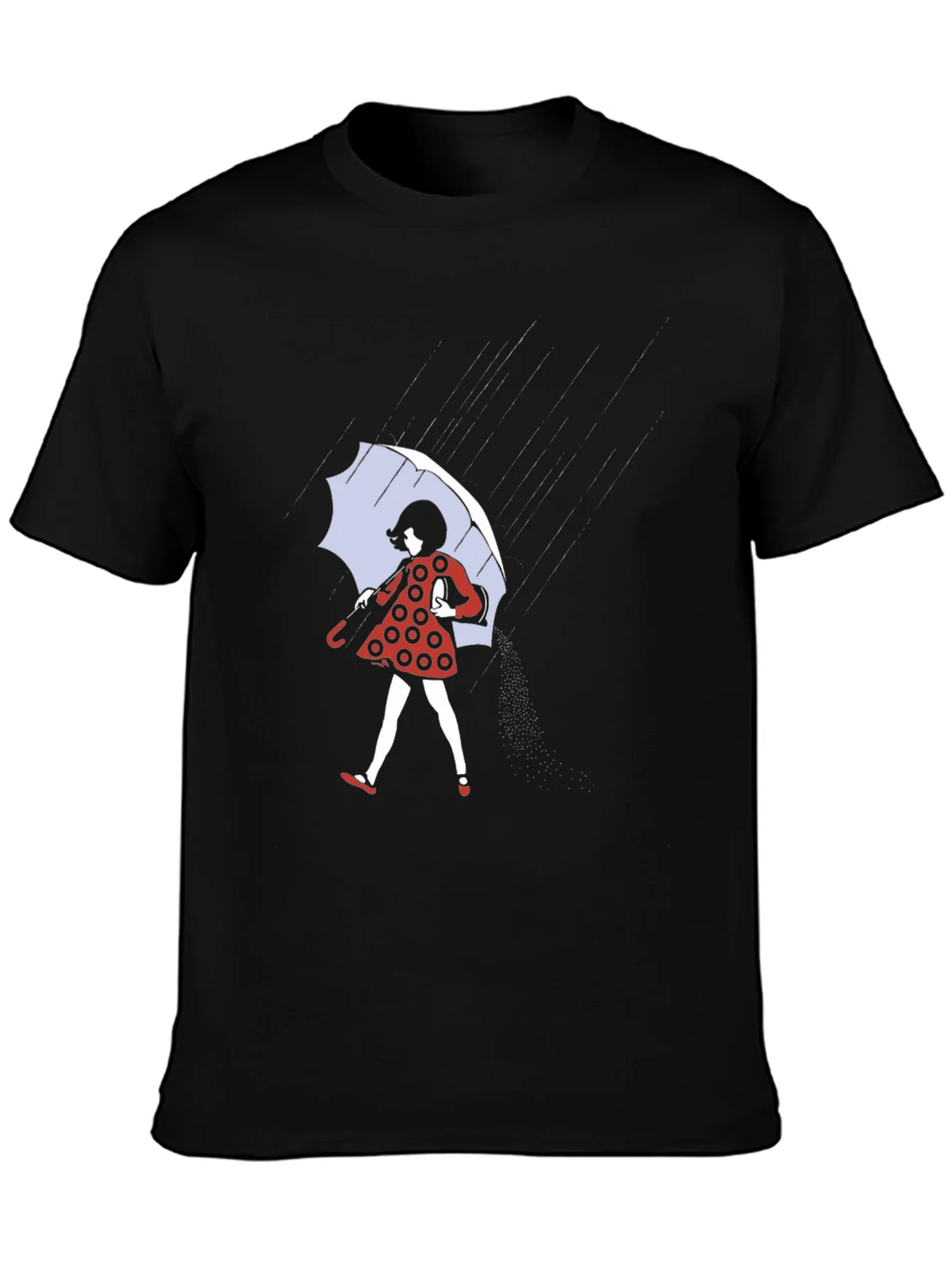 Rainy Day T-Shirt: Polka Dot Dress & Umbrella product image 3