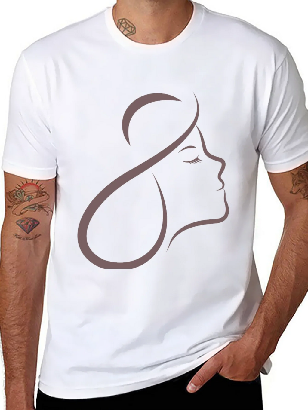 Elegant Woman Silhouette Graphic T-Shirt product image 7