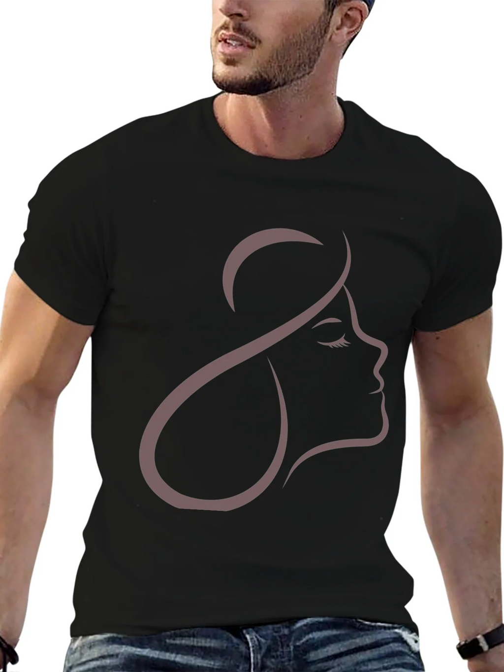 Elegant Woman Silhouette Graphic T-Shirt product image 6