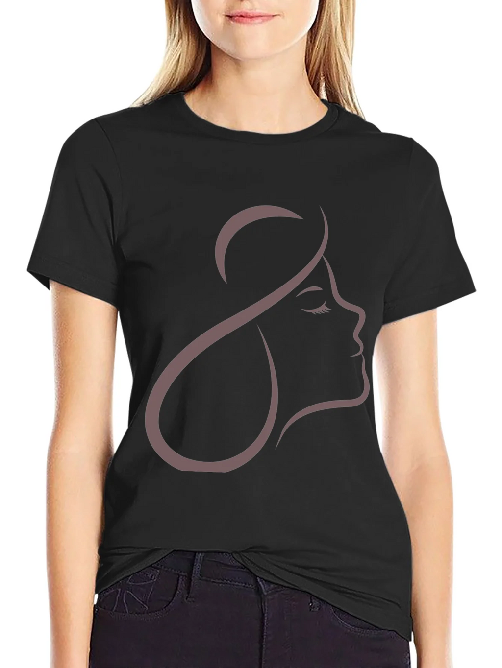 Elegant Woman Silhouette Graphic T-Shirt product image 2