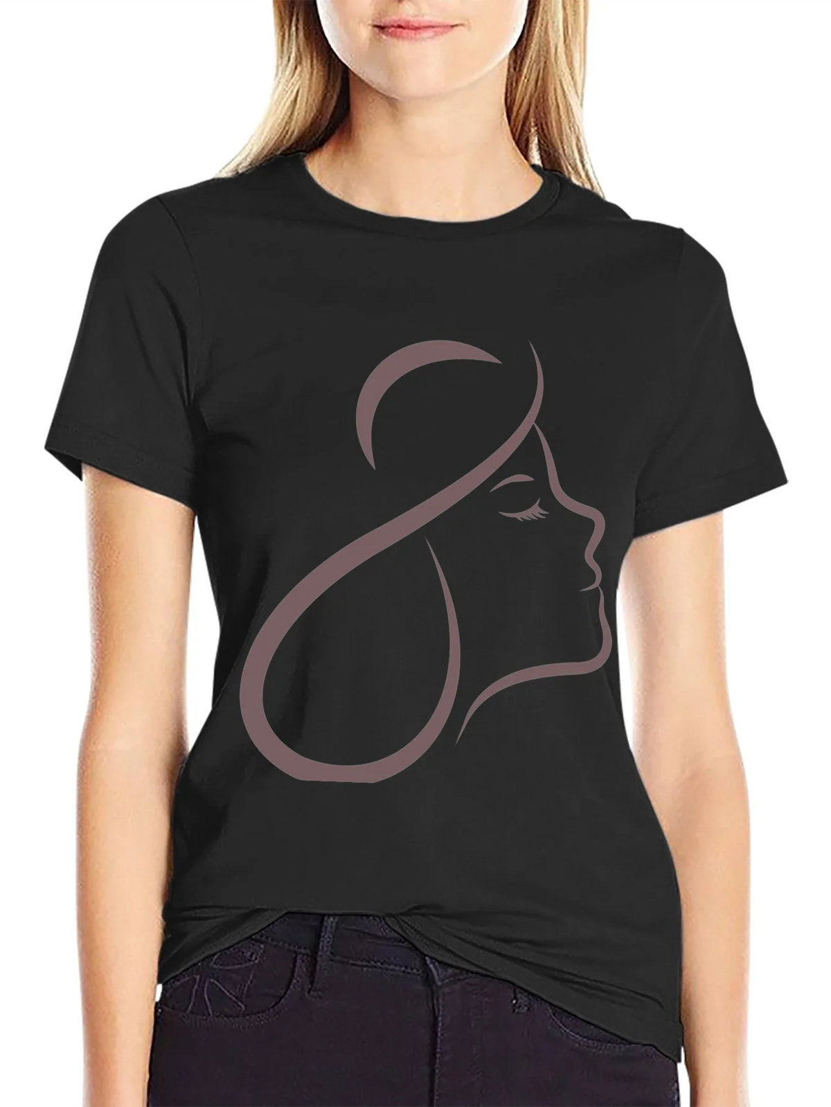 Elegant Woman Silhouette Graphic T-Shirt product image 2