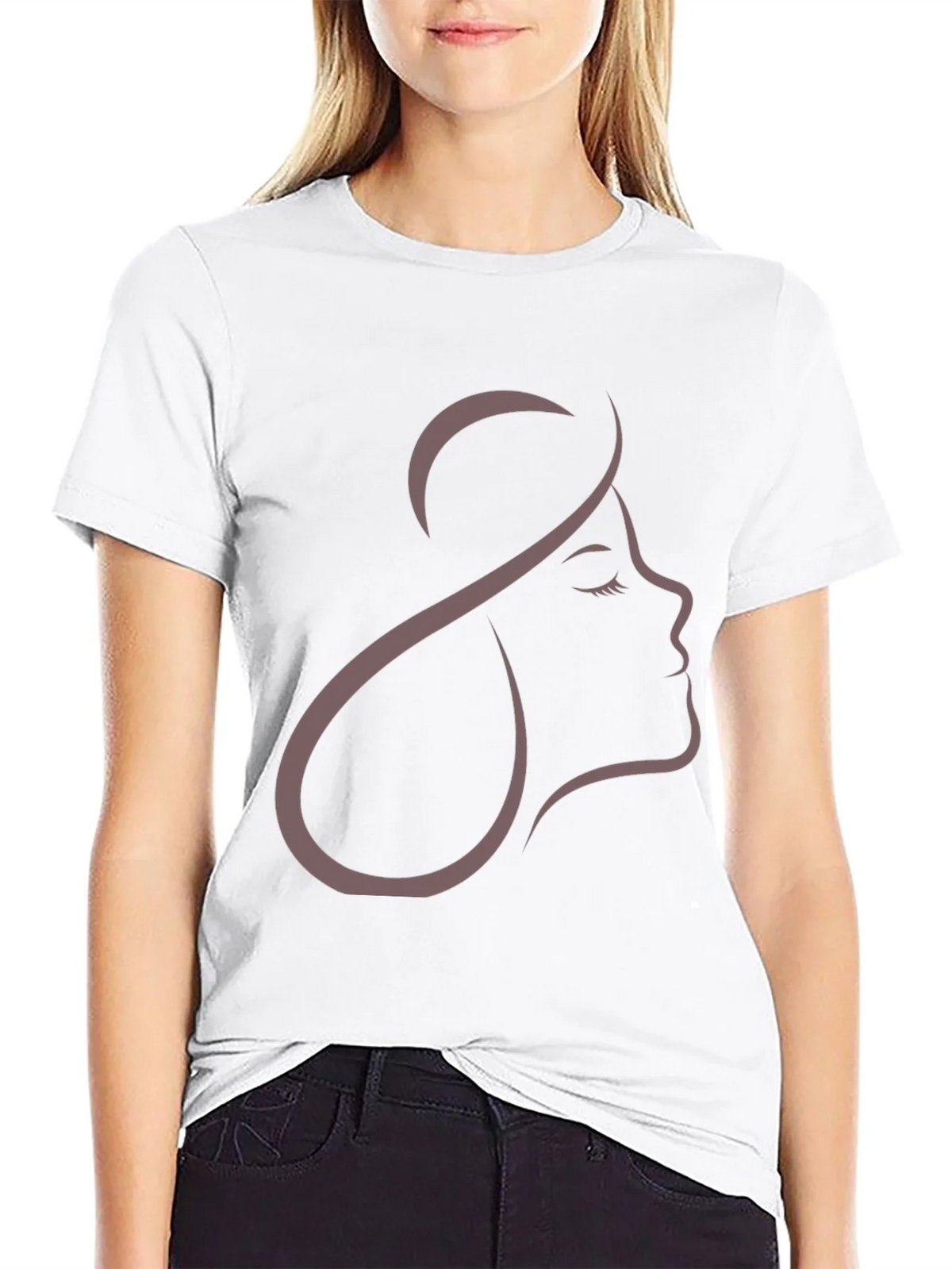 Elegant Woman Silhouette Graphic T-Shirt product image 8