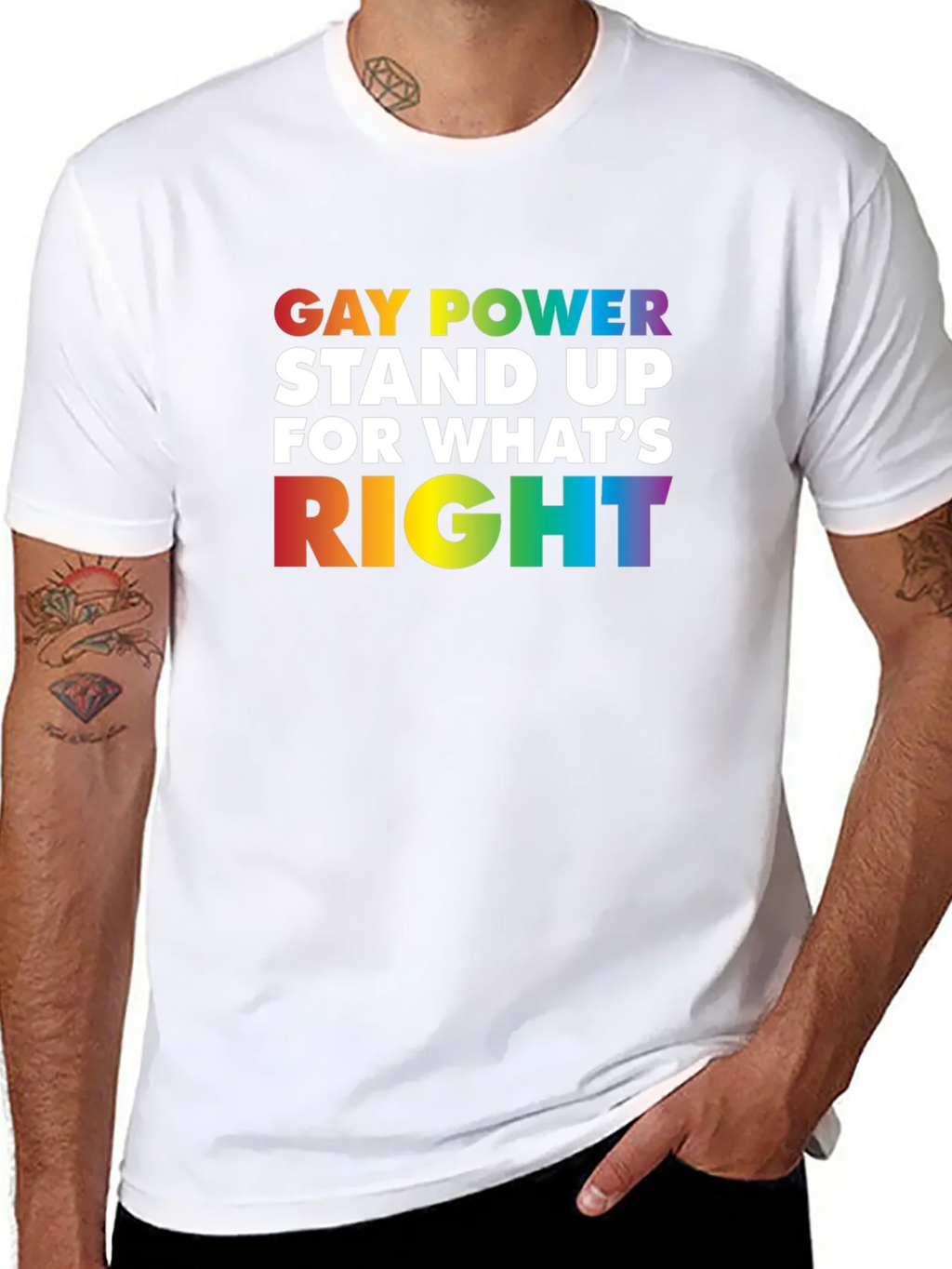 Gay Power Stand Up T-Shirt Pride Equality LGBTQ product image 5