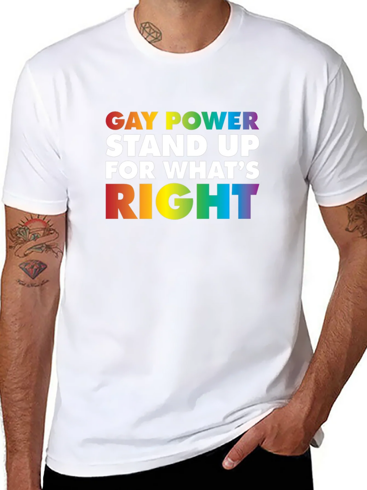 Gay Power Stand Up T-Shirt Pride Equality LGBTQ product image 5