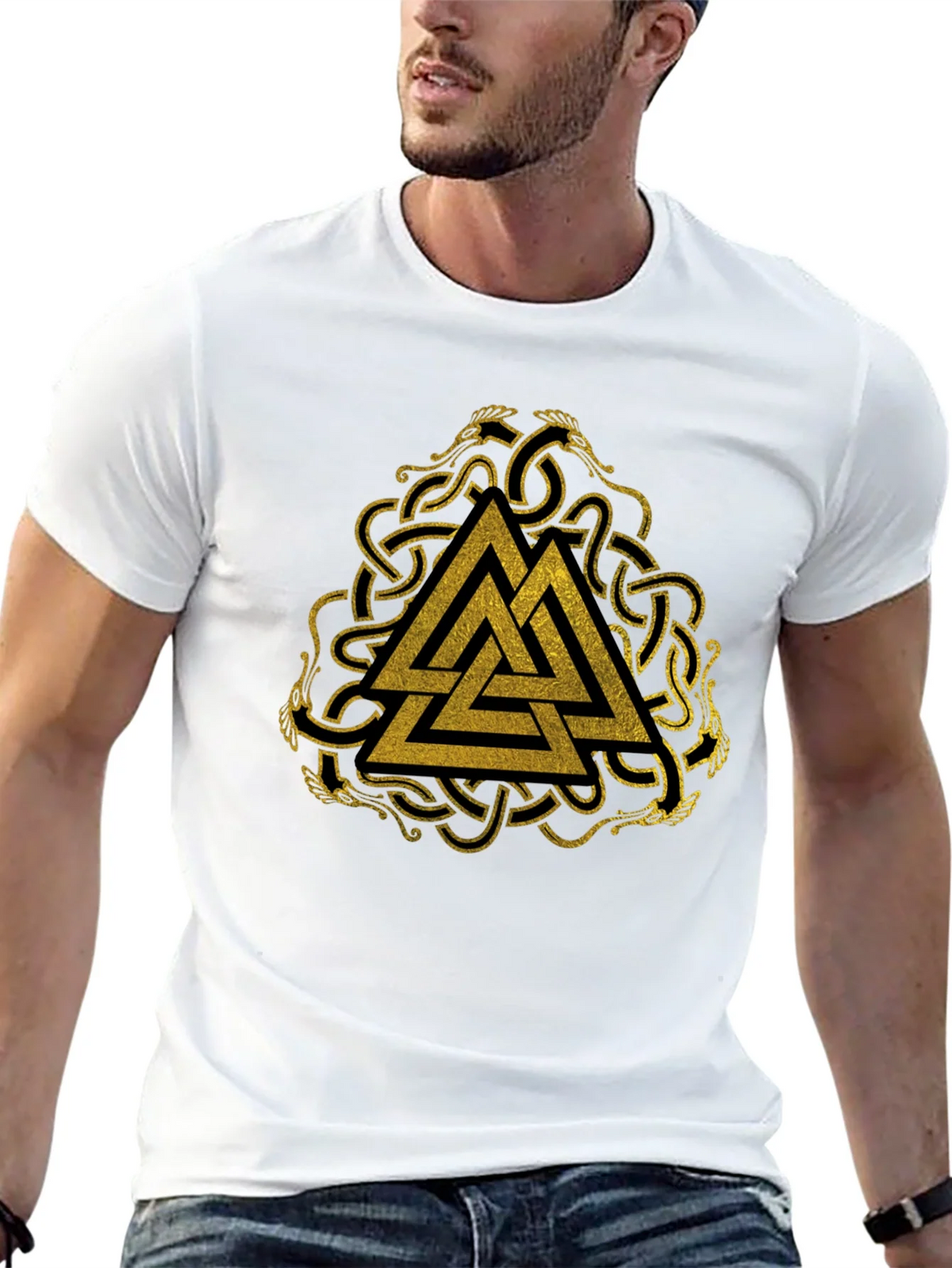 Viking Valhalla Symbol Black T-Shirt product image 6