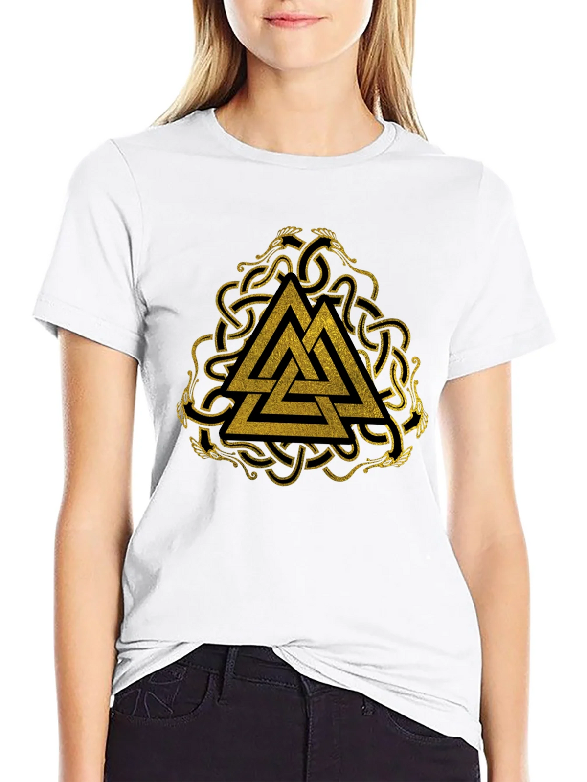Viking Valhalla Symbol Black T-Shirt product image 4