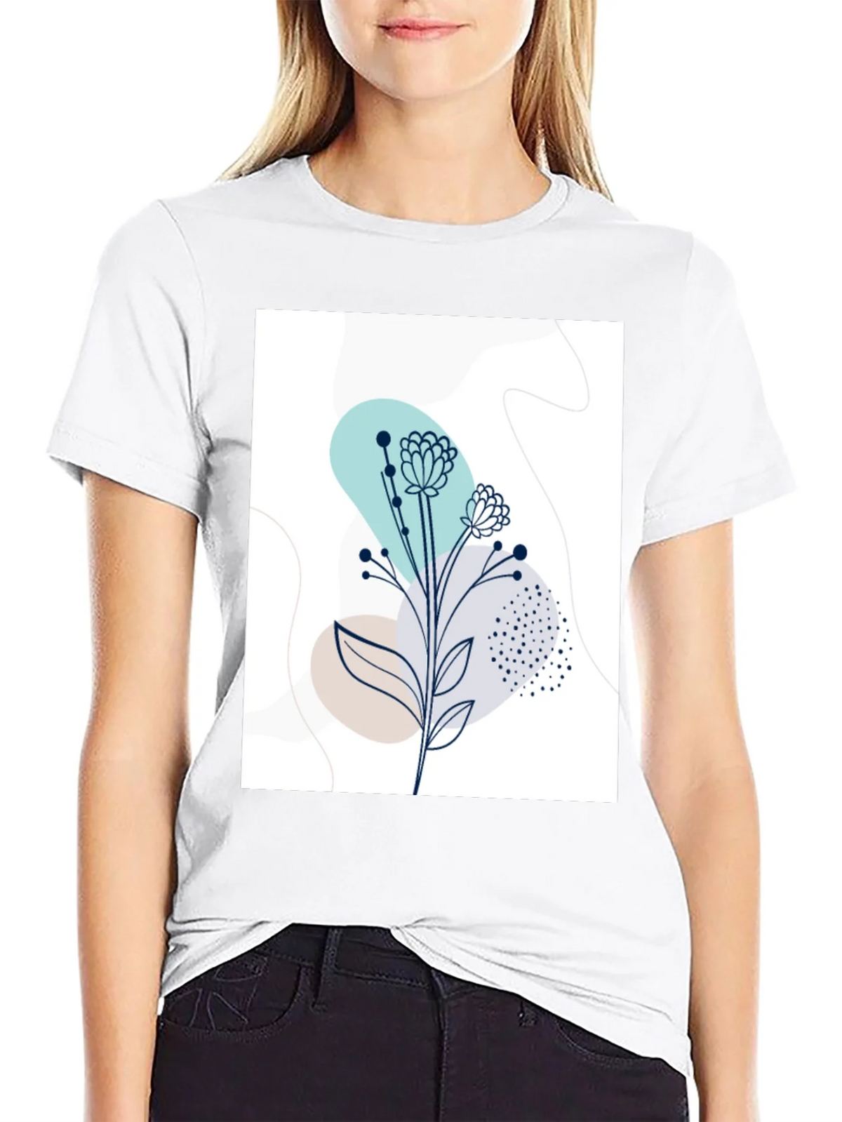 Modern Floral Graphic Tee - Stylish Botanical Design product image 5