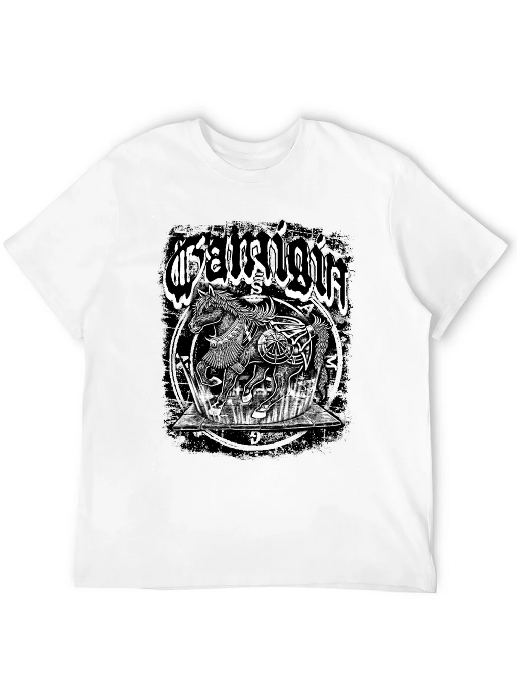 Mystic Horse Graphic Tee - Black Cotton T-Shirt product image 11