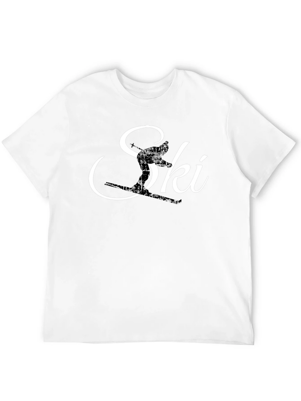 Ski Silhouette Graphic Tee - Black Cotton T-Shirt product image 11
