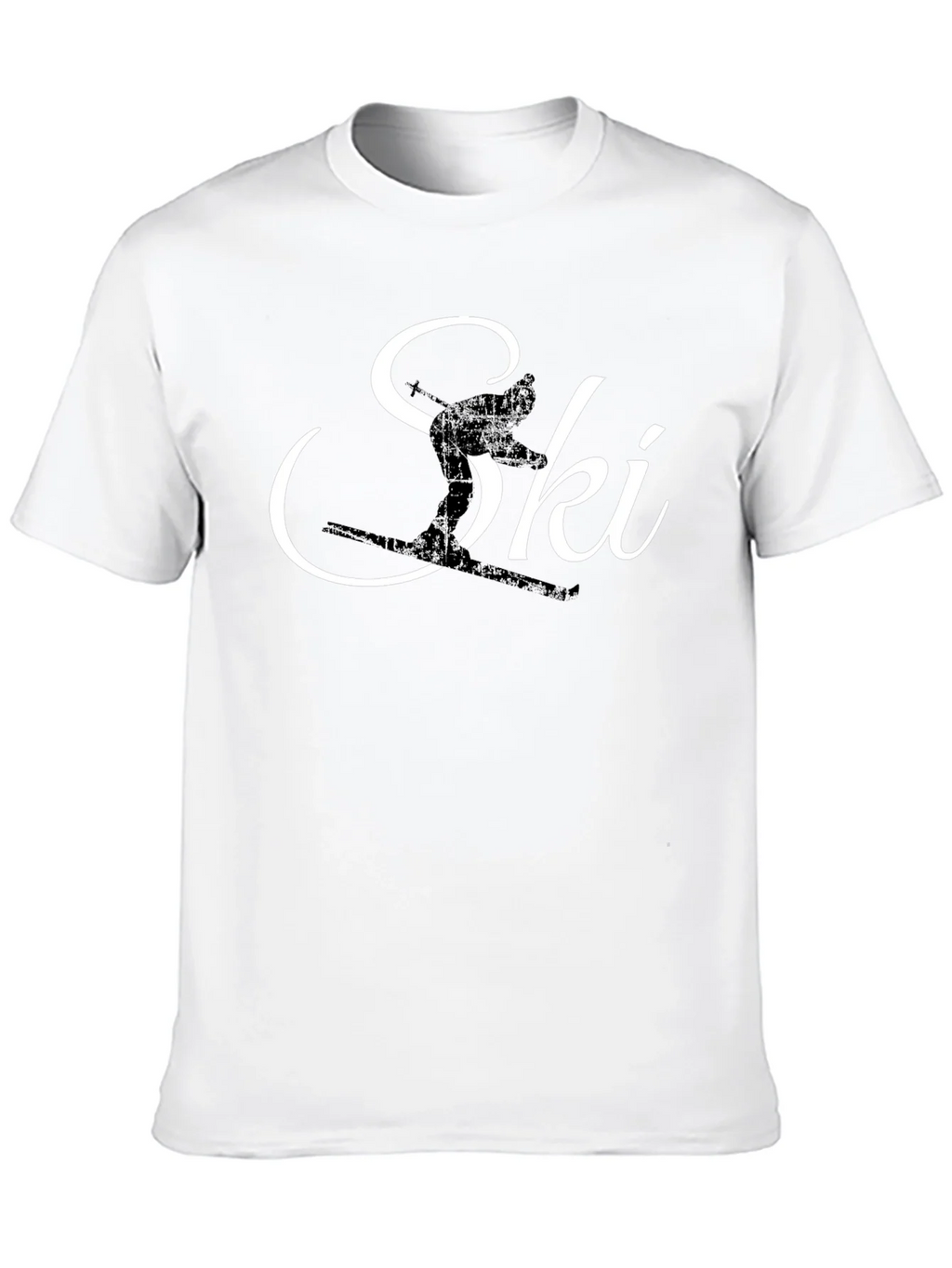 Ski Silhouette Graphic Tee - Black Cotton T-Shirt product image 9